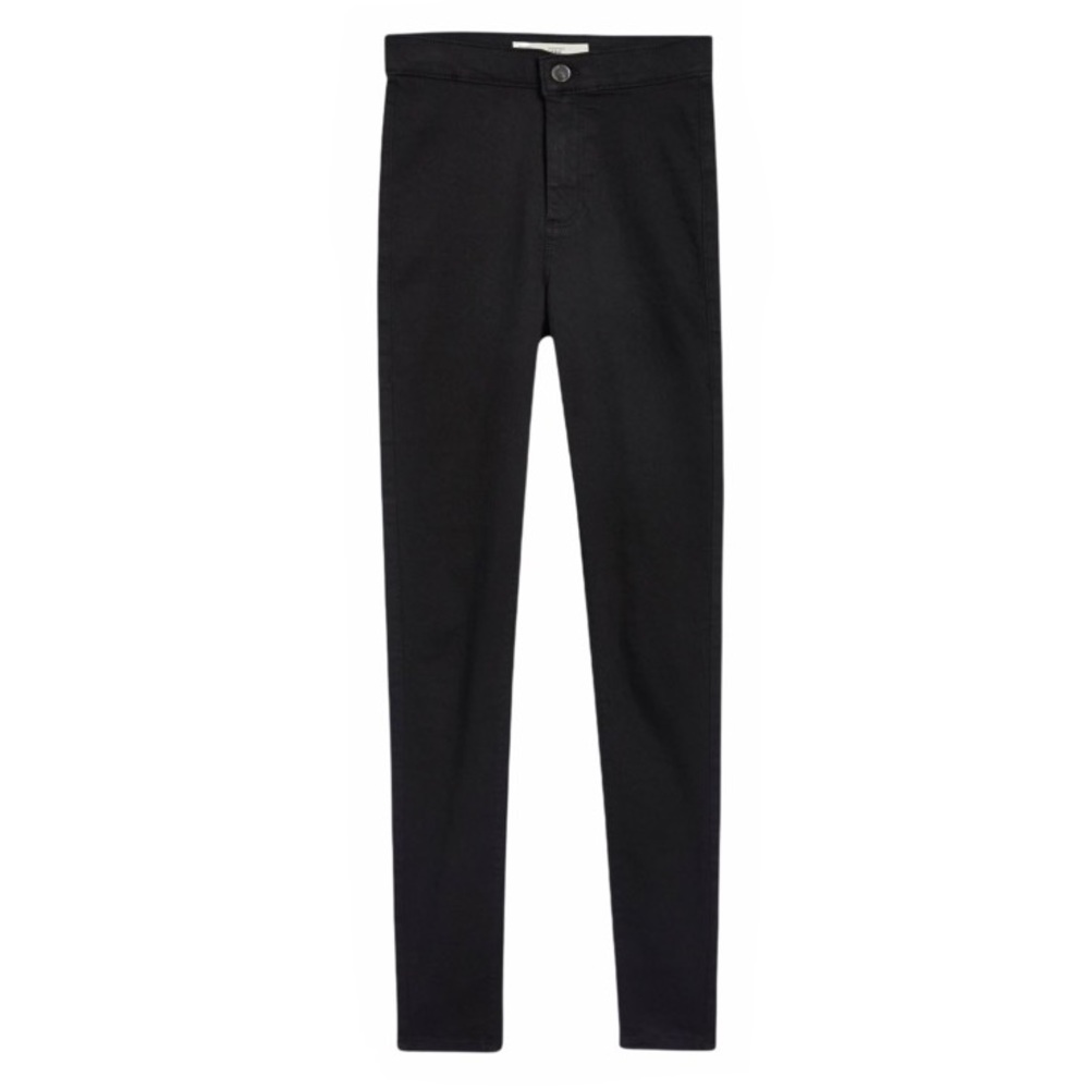 Topshop Black Wash High Waist Skinny Petite Joni Jeans with Holding Power